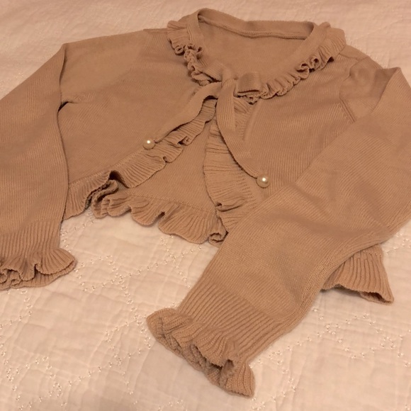 Ruffle Cardigan with Pearl Pink*Photo Updated - Picture 10 of 10